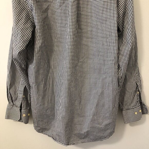 Peter Millar Golf 100% Cotton Checkered Long Sleeve Button-Down Shirt Large - Picture 6 of 12